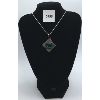 Image 1 : .925 SILVER NECKLACE & JEWELED PENDANT -17in