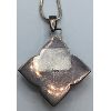 Image 3 : .925 SILVER NECKLACE & JEWELED PENDANT -17in
