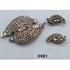 Image 1 : ANTIQUE AROURA BOREALIS LARGE BROACH & EARING SET