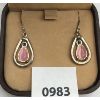 Image 1 : SILVER TONED & PINK STONE EARINGS