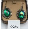 Image 1 : ANTIQUE SILVER EARRINGS W/ BLUE STONE
