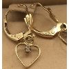 Image 2 : 14K GOLD HEART SHAPED EARINGS