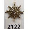 Image 1 : 14K GOLD PENDANT/BROACH W/ SEED PEARLS