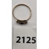 Image 2 : 3 GEMSTONE RING - 2 x WHITE SAPPHIRE (?), 1 x BLUE SAPPHIRE (?) - SZ 8.5