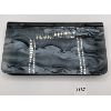 Image 2 : BLACK LEATHER EVENING BAG W/ PLASTIC OVERLAY - JAPAN