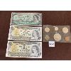 Image 1 : LOT OF 4 - CND ONE DOLLAR BILLS & CENTENNIAL PROOF SET