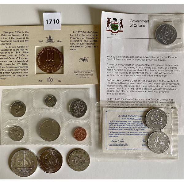 JOB LOT - COMMEMORITIVE COINS & TOKENS - ON, NWT, BC