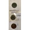Image 1 : LOT OF 3 - 1881 / 1886 / 1888 ONE CENT COINS