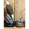Image 2 : LOT OF 2 - PAUL BURDETTE - EAGLE & HUMMINGBIRD ORIGINAL CARVINGS - 15in & 6in