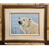 Image 1 : AUDREY CASEY -  'POLAR BEAR' - ACRYLIC ON CANVAS - 21.5 X 25.5 INCHES FRAMED