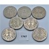 Image 2 : LOT OF 7 - 1977 - QUEEN'S JUBILEE COMMEMORATIVE COINS
