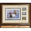 Image 2 : LOT OF 3 - FRAMED WILDLIFE HABITAT CONSERVATION NUMBERED PRINT AND STAMP SETS