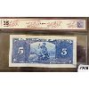 Image 2 : 1937 FIVE DOLLAR BANK OF CANADA NOTE - GRADED 35 & VERY FINE  