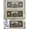 Image 2 : LOT OF 3 - BANK OF CANADA 1937 TEN DOLLAR BILLS