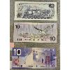 Image 2 : LOT OF 3 - CANADIAN TEN DOLLAR BILLS - 2 X UNC REPLACEMENT BILLS & 1 X CHOICE UNC
