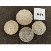 Image 1 : LOT OF 4 - 1963 SILVER DOLLAR & 3x 1941 / 1957 / 1966 HALF DOLLARS