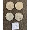 Image 2 : LOT OF 4 - 1940's US SILVER HALF DOLLARS