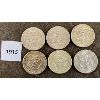 Image 2 : LOT OF 6 - 1964 & 71 US SILVER HALF DOLLARS