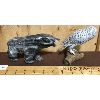 Image 2 : LOT OF 2 - SOAPSTONE BADGER(?) & HANDCARVED WOODED OWL