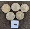 Image 1 : LOT OF 5 - CND SILVER FIFTY CENT COINS - 1967 AND OLDER