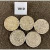 Image 1 : LOT OF 5 - CND SILVER FIFTY CENT COINS - 1967 AND OLDER