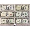 Image 1 : LOT OF 6 - US ONE & TWO DOLLAR BILLS 