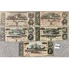 Image 1 : LOT OF 5 - CONFEDERATE STATES OF AMERICA FIVE, TEN AND TWENTY DOLLAR BILLS 
