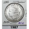 Image 1 : 1885 MORGAN'S US $1 COIN - .900 SILVER
