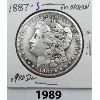 Image 1 : 1887 MORGAN'S US $1 COIN - .900 SILVER
