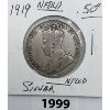 Image 2 : 1919 NEWFOUNDLAND 50 CENT COIN - SILVER