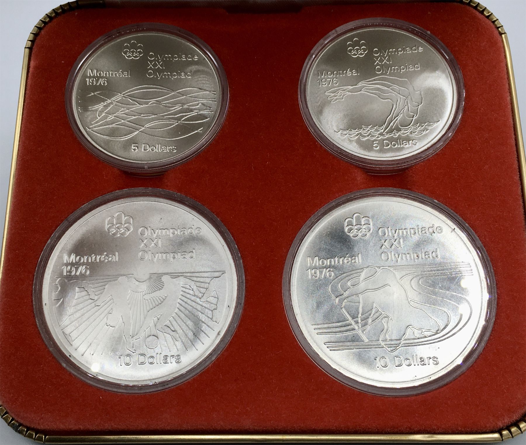 1976 CANADIAN OLYMPIC SILVER COIN SET WITH CASE 1976 CANADIAN OLYMPIC SILVER COIN SET WITH CASE
