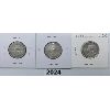 Image 2 : LOT OF 3 - 1930, 31 & 36 CDN SILVER QUARTERS
