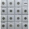 Image 2 : LOT OF 15 - CDN 10 CENT SILVER COINS - 1938 TO 1952