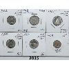 Image 1 : LOT OF 6 - CDN 10 CENT SILVER COINS - 1962 TO 1968