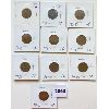 Image 1 : LOT OF 10 - CND ONE CENT COINS - 1920 TO 1937