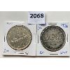 Image 2 : LOT OF 2 - CND SILVER DOLLARS - 1935 / 36 - AU