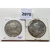 Image 2 : LOT OF 2 - 1956 / 59 CND SILVER DOLLARS - FX40 & UNC