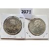 Image 2 : LOT OF 2 - 1958 7 1966 CND SILVER DOLLARS - UNC