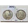 Image 2 : LOT OF 2 - 1965 & 1967 CND SILVER DOLLARS - UNC & AU