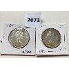 Image 2 : LOT OF 2 - 1965 & 1966 CND SILVER 50 CENT COINS - AU