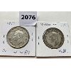 Image 2 : LOT OF 2 - 1944 & 1945 CND SILVER 50 CENT COINS - AU
