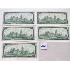 Image 2 : LOT OF 5 - UNC / SEQ 1967 CENTENNIAL ONE DOLLAR BILLS