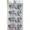 Image 2 : LOT OF 4 - UNC & SEQ FIVE DOLLAR CND BILLS 