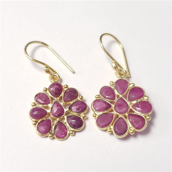 $150 Silver Ruby Earrings