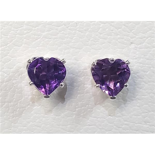 $150 Silver Amethyst(0.8ct) Earrings