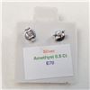 Image 4 : $150 Silver Amethyst(0.8ct) Earrings