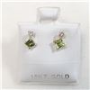 Image 3 : $400 10K  Peridot(0.4ct) Diamond(0.06ct) Earrings