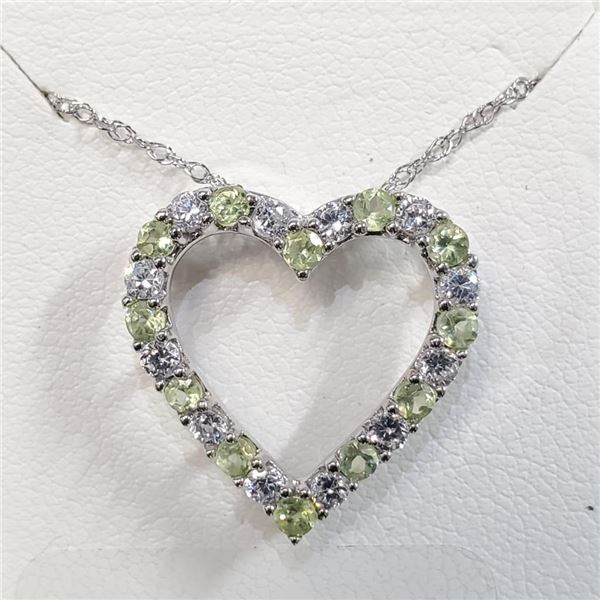 $160 Silver Natural Peridot Necklace