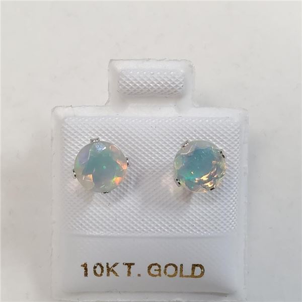 $400 10K  Opal (Round 6X6Mm)(1ct) Earrings