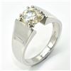 Image 2 : Silver Moissanite (Round 8 Mm)(2ct) Ring